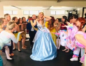 A Norwich hen do group doing one of our fun dance hen party ideas Norwich. The perfect hen do ideas Norwich