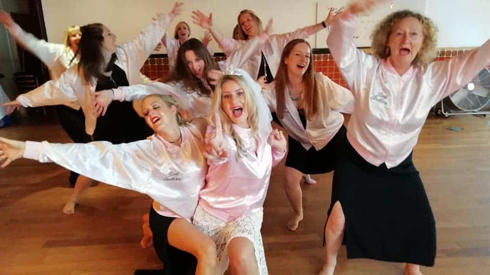 Grease themed hen party dance class