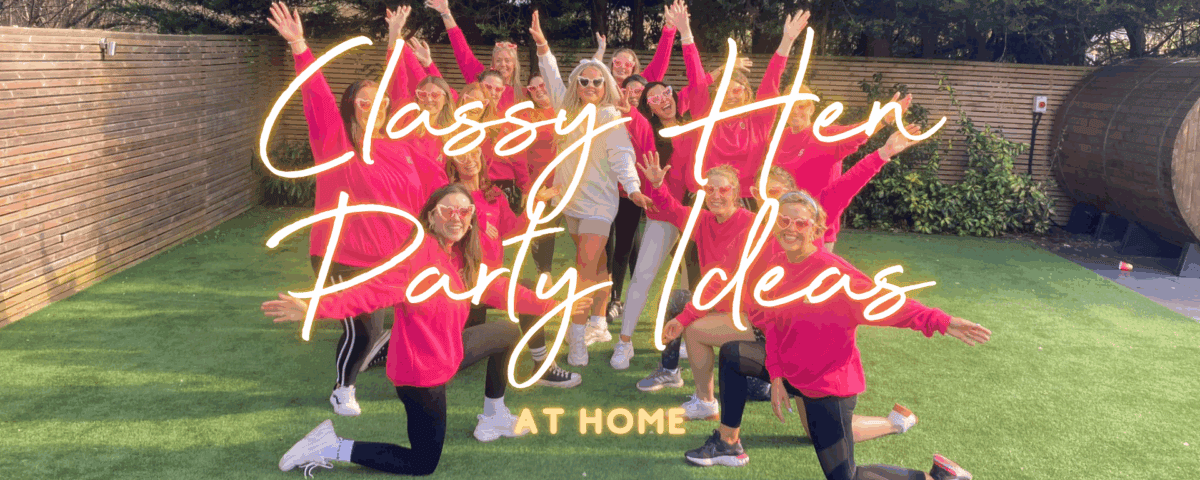 Classy hen party ideas at home, a group of women enjoying a hen party dance class at home with Sashay Dance, laughing and dancing together