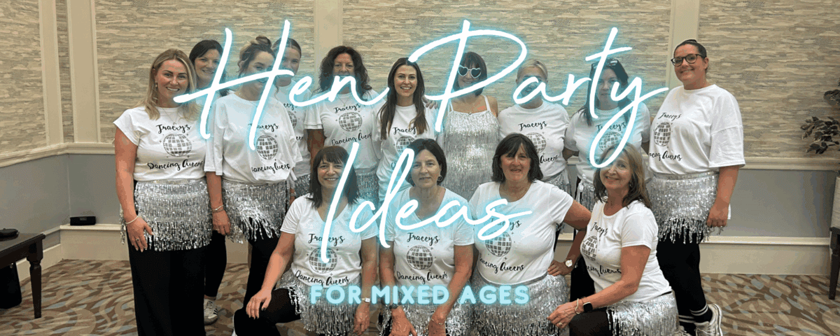 A group enjoying a hen do dance class together, one of the best hen party ideas for mixed ages
