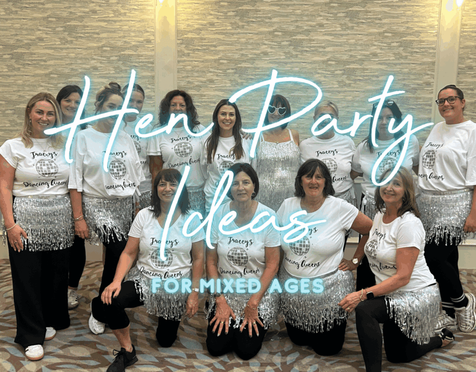A group enjoying a hen do dance class together, one of the best hen party ideas for mixed ages
