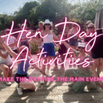 Hen day activities: hen group having fun together at a daytime celebration