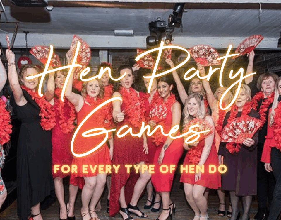 Hens laughing and having fun playing hen party games at a salsa dance hen do